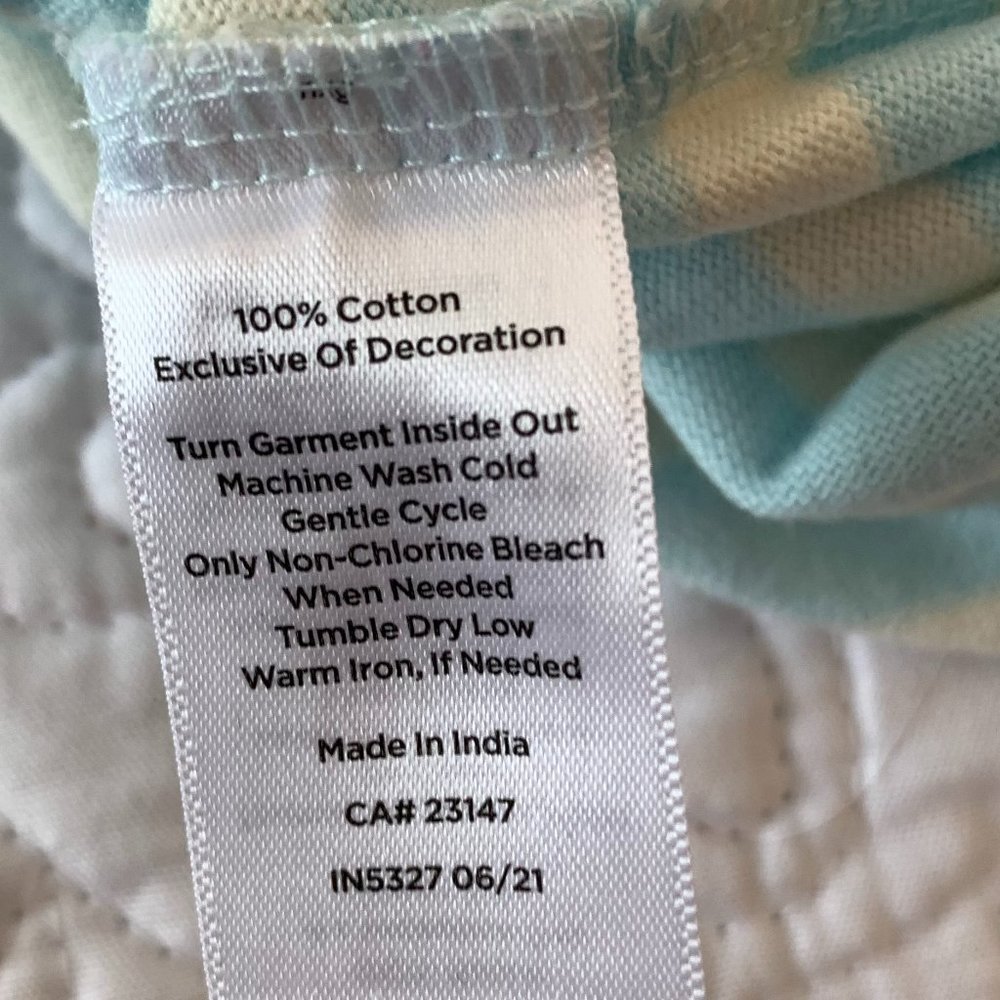 TALBOTS Long Sleeve Ice Skate Embroidered, BLUE ICE/IVORY, Medium - Picture 7 of 7